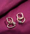 Dangling Hearts Hoops (Brass) For Discount