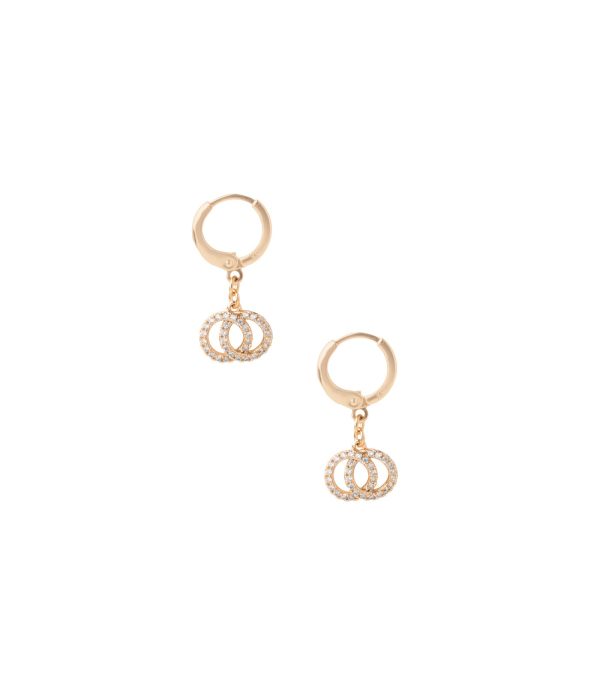 Dangling Loop Earrings (Brass) Online now