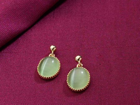 Dangling Green Earrings (Brass) Supply