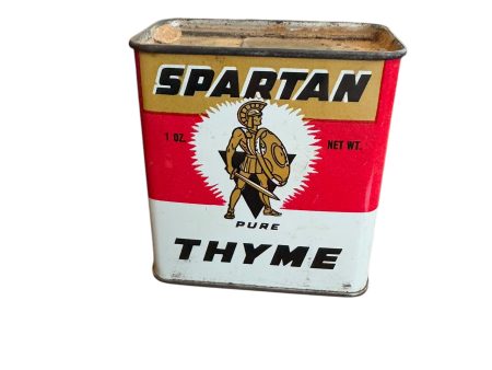 Vintage Spartan Thyme 1 Oz Spice Tin Grand Rapids Michigan For Cheap