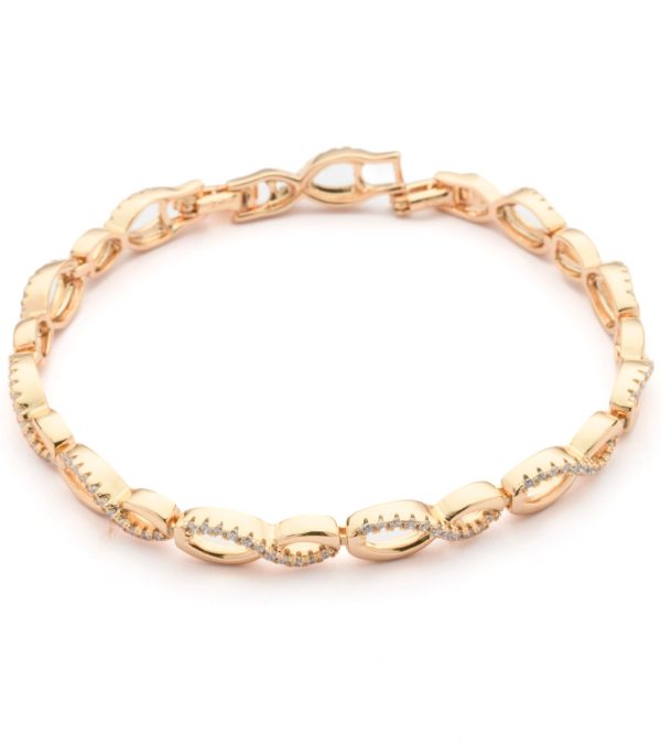 One-Of-A-Kind Golden Color Loops Bracelet (Brass) Online Sale