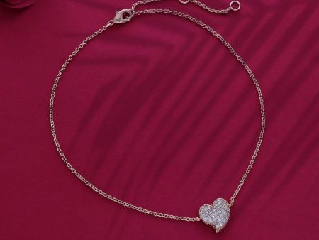 DAINTY HEART OF DESIRES ANKLET (BRASS) Supply