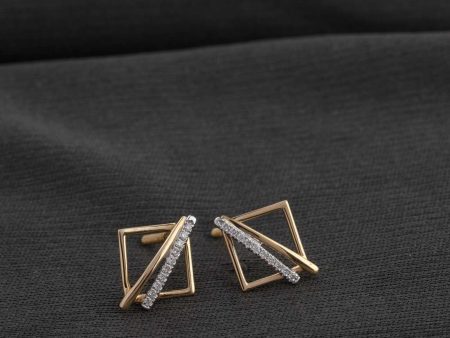 Diamond Dimension Earrings For Sale