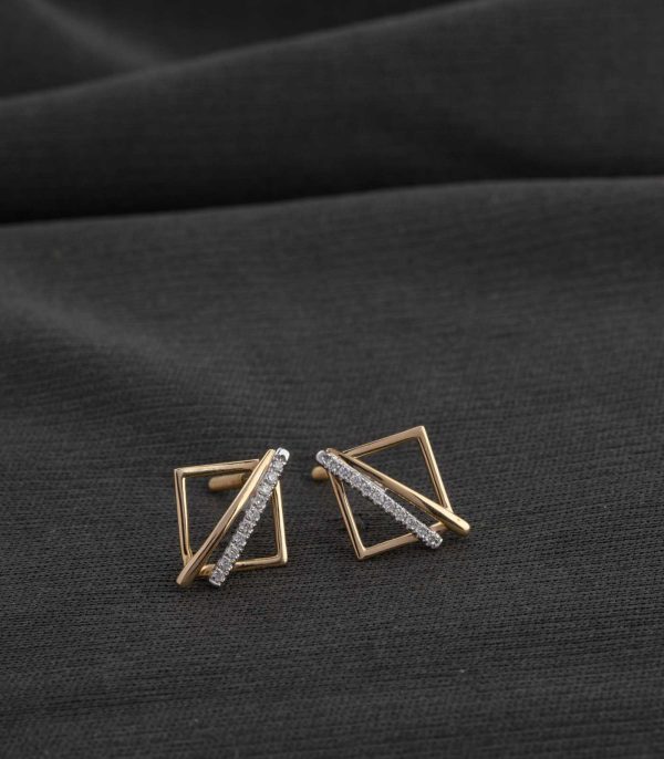 Diamond Dimension Earrings For Sale