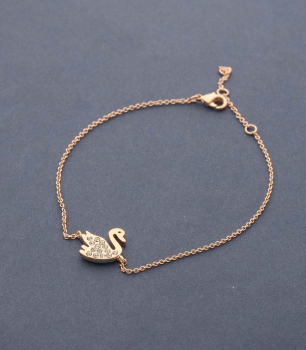 Funky Little Swan Bracelet (Brass) Sale