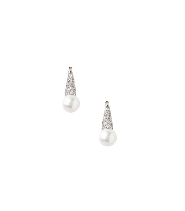 Pearl Cone Earrings (Brass) Supply