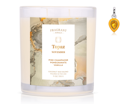 November Topaz Birthstone Charm - Jewel Candle For Cheap