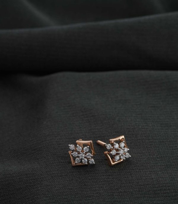 Diamond Petal Pop Earrings For Sale