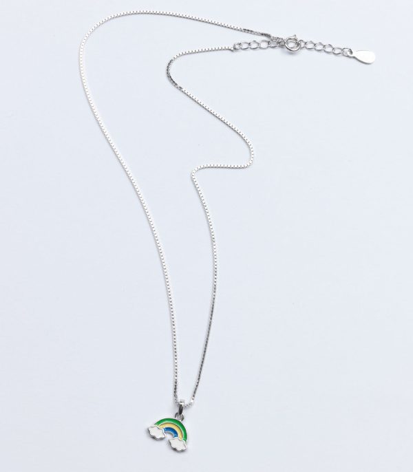 Cloudy Rainbow Necklace (Silver) Online