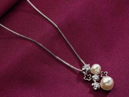 Dispersed Pearls Necklace (Brass) Cheap