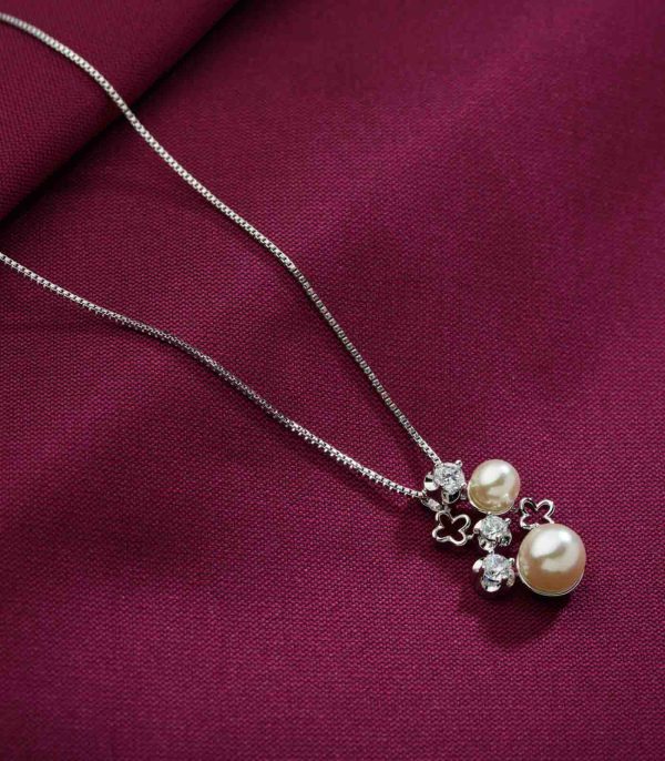 Dispersed Pearls Necklace (Brass) Cheap