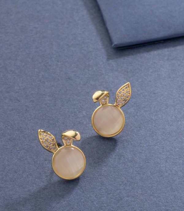 Crystal Bunny Studs (Brass) Supply