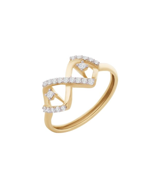 Diamond Radiant Twist Ring For Sale