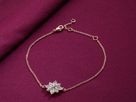 Charm Flower Bracelet (Brass) Cheap