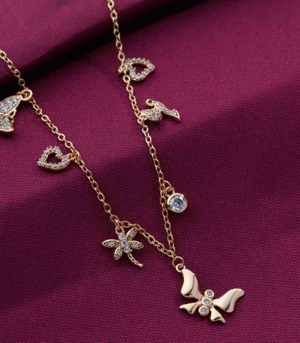 Cute Charms Necklace (Brass) Online Sale