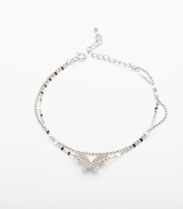 Butterfly string Bracelet (Silver) Hot on Sale