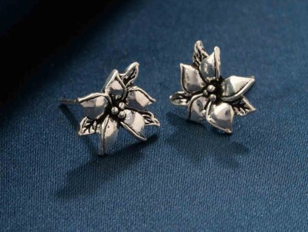 Abstract Flower Tops (Silver) Fashion