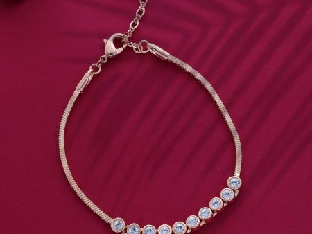 Elite Enlightened Crystals Anklet(Brass) Online Sale