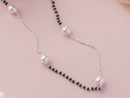 Silver Pearl Mangalsutra Cheap