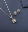 Flowers Of Adorable Gemstones Pendant Set (Silver) Discount