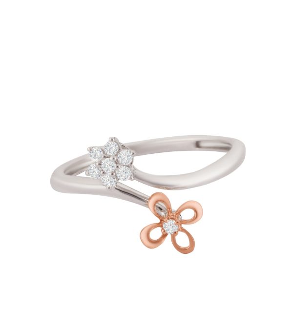 Diamond Floral Duette Ring Sale