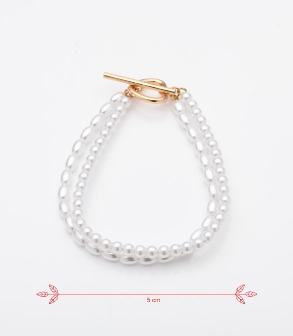 Cute Pearl Bracelet (Brass) Hot on Sale