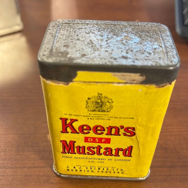 Vintage Keens Mustard Spice Tin Norwich England J&J Colman Ltd. Cheap