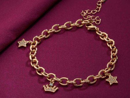 Charm Chain Bracelet (Brass) on Sale