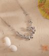 Sparkling Flower Silver Color Necklace (Brass) Supply