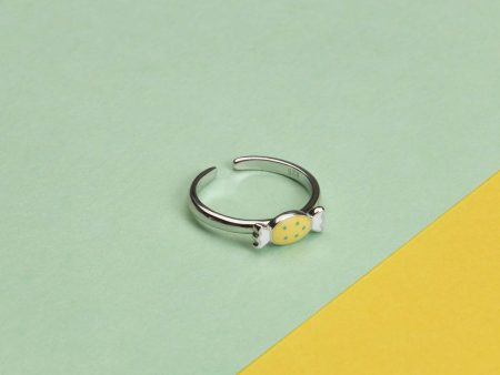 Yellow Toffee Finger Ring (Silver) Supply