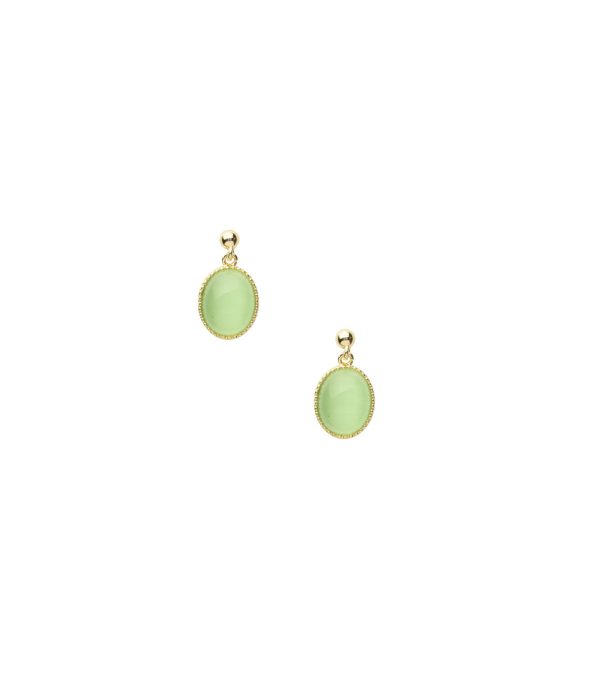 Dangling Green Earrings (Brass) Supply