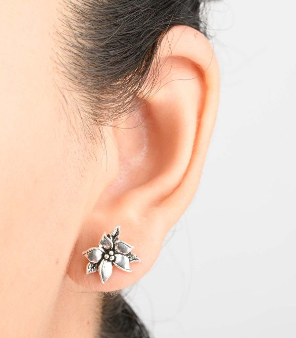 Abstract Flower Tops (Silver) Fashion