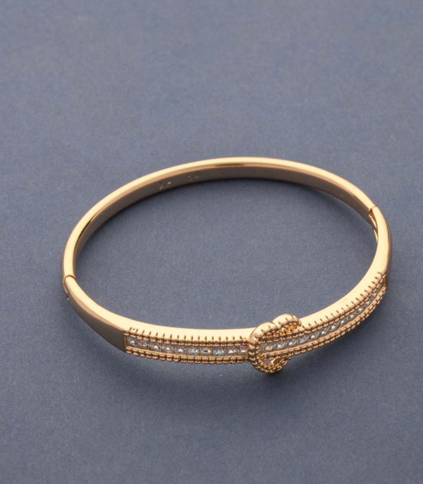 Dangling Golden Color Brass Bracelet (Brass) on Sale