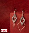 Crystal Diamond Shape Earring (Brass) Sale