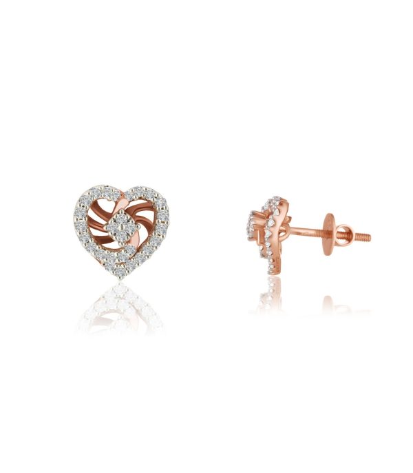 Diamond Heart Haven Earrings Cheap