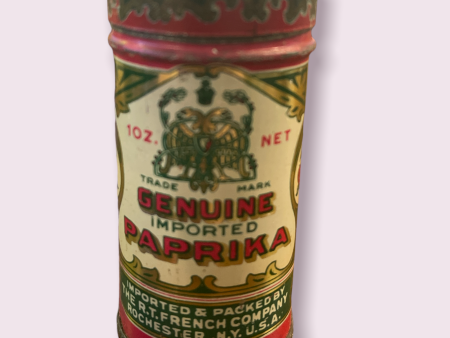 Vintage Frenchs Genuine Paprika Spice Tin Round 3  Rochester Ny R.T French Cheap