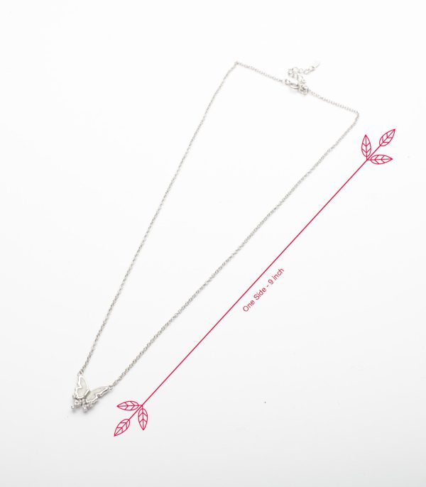 Butterfly Necklace (Silver) Fashion