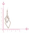 Crystal Diamond Shape Earring (Brass) Sale