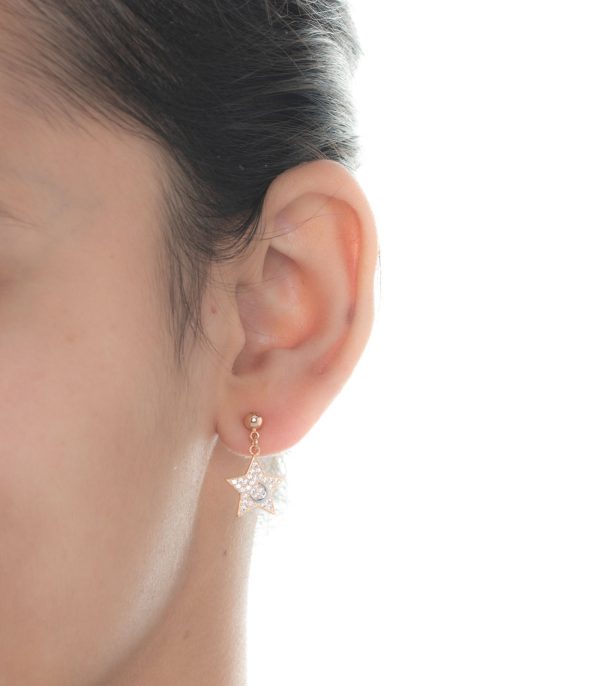 Crystal Shooting Star Earrings (Brass) Online