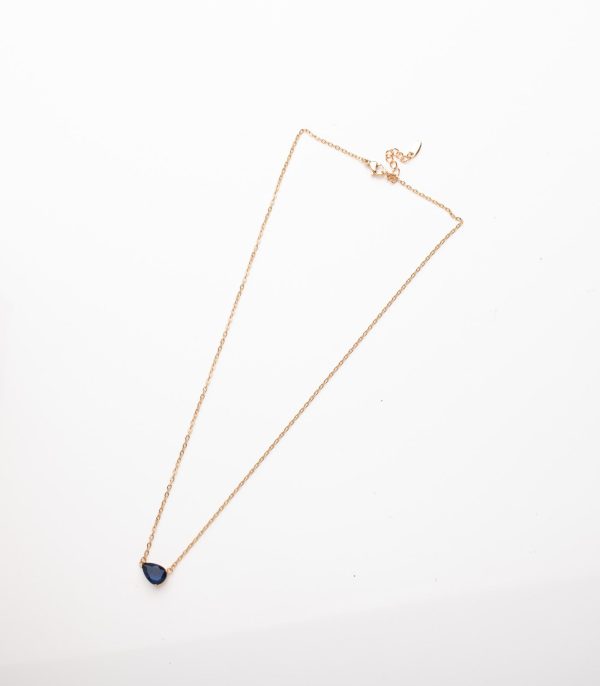 Blue Drop Necklace (Brass) Online Hot Sale