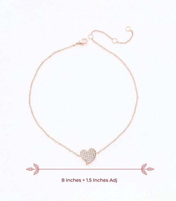 DAINTY HEART OF DESIRES ANKLET (BRASS) Supply