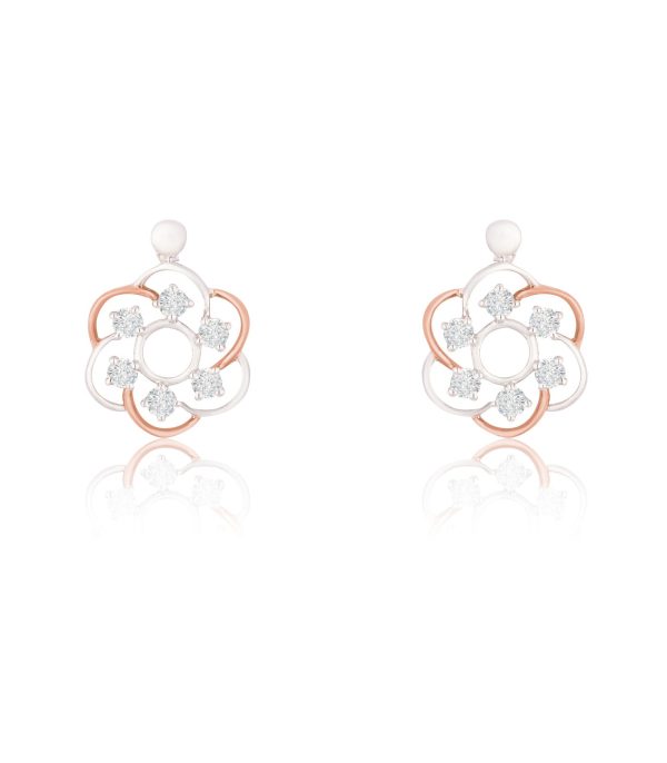 Diamond Enfold Solitaire Earrings Fashion