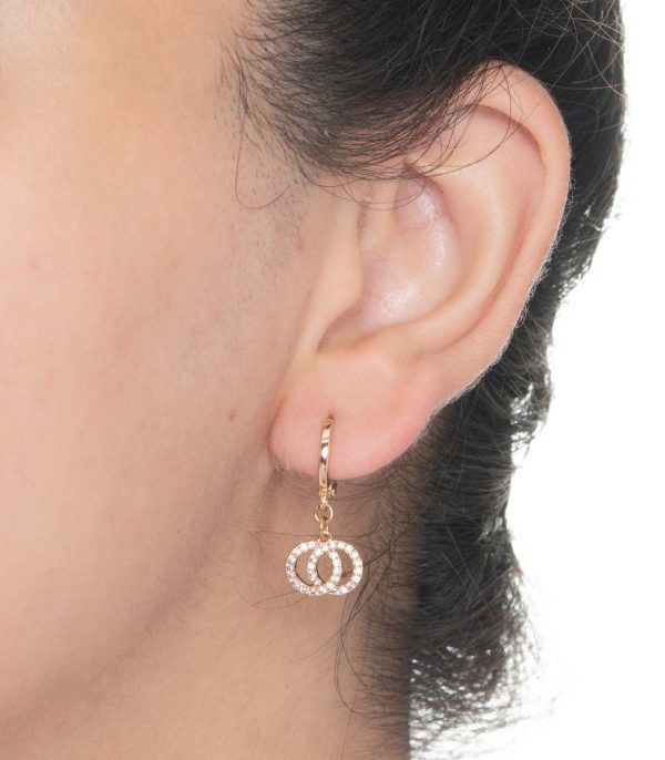 Dangling Loop Earrings (Brass) Online now