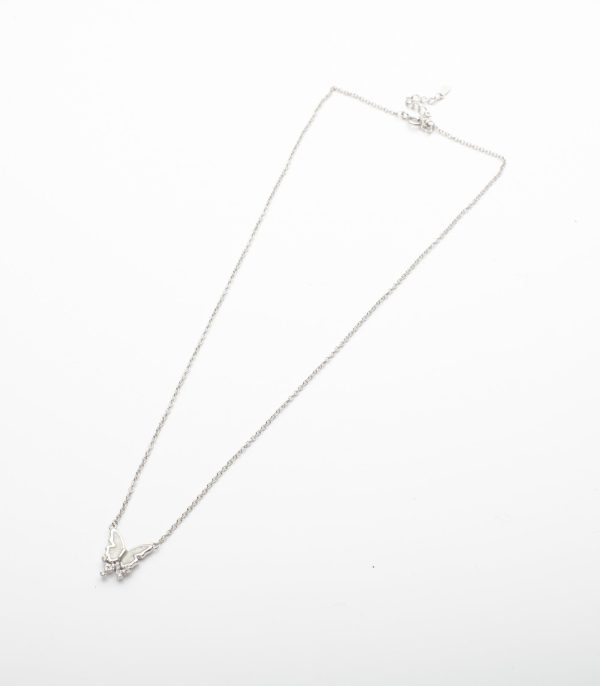 Butterfly Necklace (Silver) Fashion