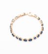 Blue Stone Bracelet (Brass) Fashion