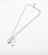 Bold Heart Silver polish Dangling Necklace (Brass) Online Hot Sale