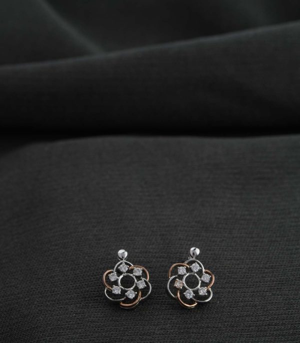 Diamond Enfold Solitaire Earrings Fashion