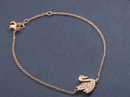 Funky Little Swan Bracelet (Brass) Sale