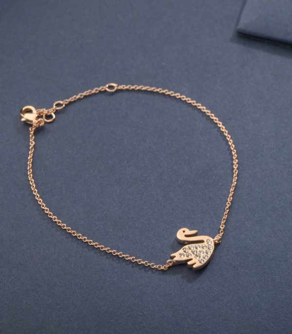 Funky Little Swan Bracelet (Brass) Sale