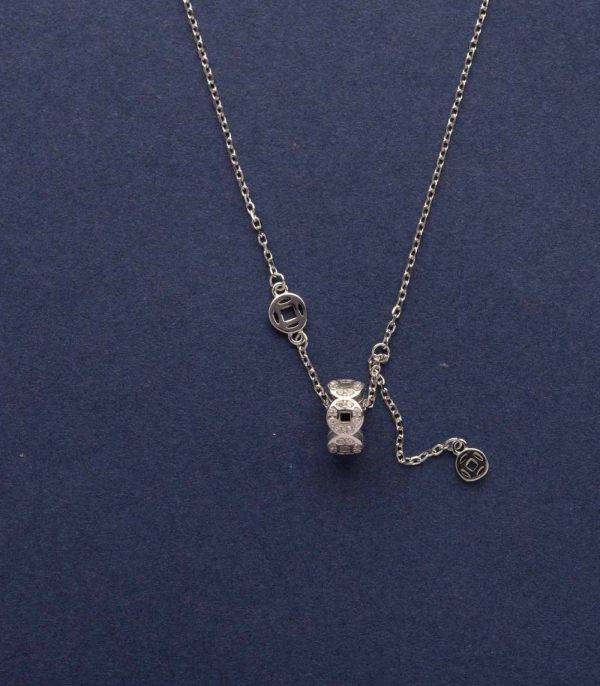 Dangling charm Necklace (Silver) Hot on Sale